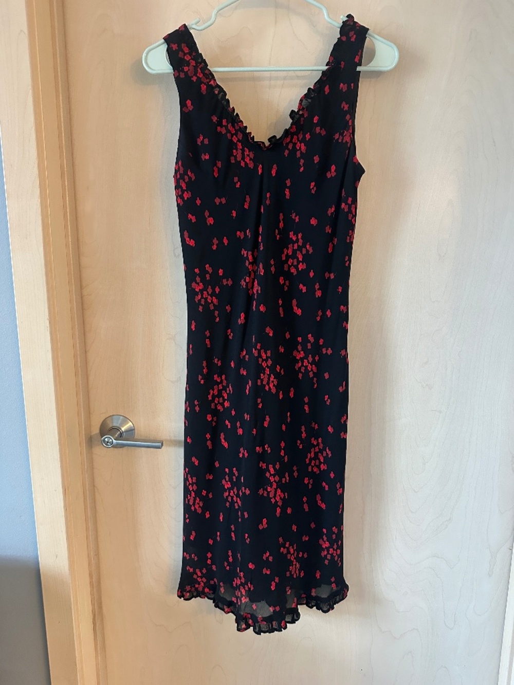 Phoebe Buffay Grunge Romantic Sleeveless sz 8 Dress 90's y2k Black Red Floral